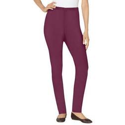 Woman Within Plus Women's Fineline Denim Jegging in Deep Claret (Size WP)