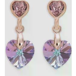 Jon Richard Heart Drop Earrings