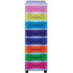 Really Useful Boxes 8-Drawer Tower Clear/Rainbow Staukasten 8Stk.