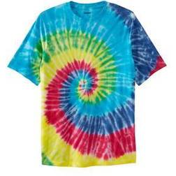 Men's Big & Tall Lightweight Tie-Dye Crewneck Tee by KingSize in Tie Dye (Size 7XL)