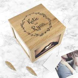 Treat Gifts Republic Personalised Oak Photo Keepsake Box Photo Frame