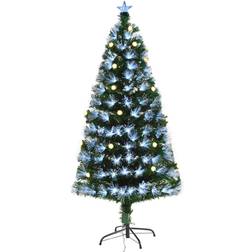 Homcom Pre-Lit Artificial Green Christmas Tree 150cm