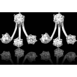 Solo Crystal Double Drop Earrings
