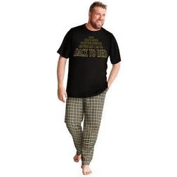 Men's Big & Tall Lightweight Cotton Novelty PJ Set by KingSize in Back To Bed (Size 3XL) Pajamas