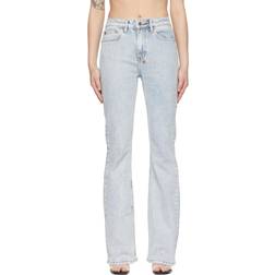 Straight Jeans med Bomuld - Blå