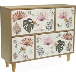 Versa Petit rangement en bois tiroirs Fleurs