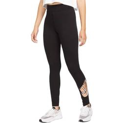 Nike Leggings Sportivi A Vita Alta Stampati - Nero