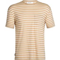 Icebreaker Granary Stripe Homme - Sand/Ecru