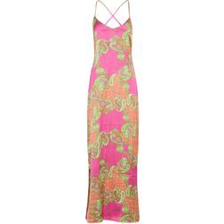 LTS Tall Paisley Print Satin Slip Cami Dress - Pink