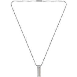 HUGO BOSS Reversible Logo Pendant - Silver/Black