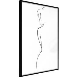 Artgeist med ramme Silhouette Sort med passepartout 40x60 Plakat