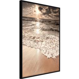 Artgeist med ramme Beach of Memories Sort 20x30 Plakat