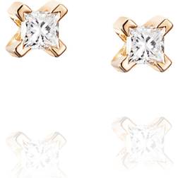 Efva Attling Dolce Hvide Princess Ørering - Guld