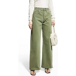 Veronica Beard Taylor High-Rise Wide-Leg Jeans Clover