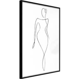 Artgeist med ramme Impeccable Figure Guld 30x45 Plakat