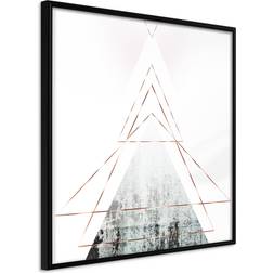 Artgeist med ramme Snow-Capped Peak (Square) Sort 20x20 Plakat