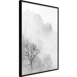 Artgeist med ramme Zero Visibility Sort med passepartout 30x45 Billede