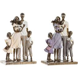 Dkd Home Decor Dekorativ Gylden Harpiks Moderne Familie (17,5 x 8,5 x 26 cm) (2 enheder) Dekorationsfigur