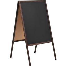 vidaXL dobbeltsidet tavle cedertræ fritstående 60 x 80 cm Opslagstavle