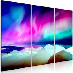 Tiptophomedecor Stretched Canvas Landscape Wonderful Aurora Framed Art