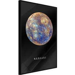 Artgeist med ramme The Solar System: Mercury Guld 40x60 Plakat