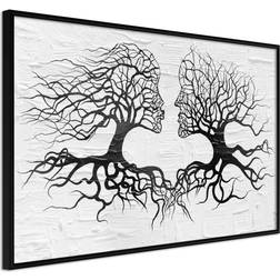 Artgeist med ramme Like the Old Trees Sort med passepartout 90x60 Plakat