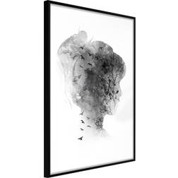 Artgeist med ramme Head Full of Dreams Sort 30x45 Plakat