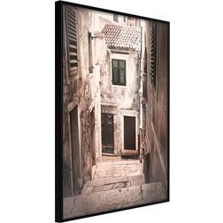 Artgeist med ramme Urban Alley Sort med passepartout 40x60 Plakat