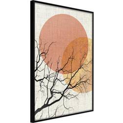 Artgeist med ramme Gloomy Tree Guld 40x60 Plakat