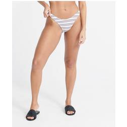 Superdry Gestreiftes Edit Bikinihöschen - Weiß