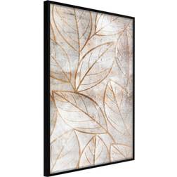 Artgeist med ramme Copper Leaves Guld 30x45 Plakat