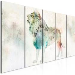 Tiptophomedecor Stretched Canvas Animal Colourful King Narrow Framed Art