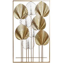 Dkd Home Decor Gylden Metal Blad af en plante (54 x 5 x 91,5 cm) Vægdekorationer