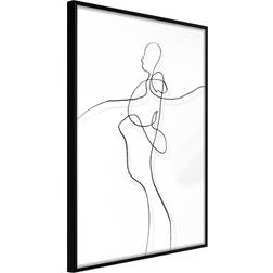 Artgeist med ramme Entanglement Sort med passepartout 30x45 Plakat