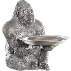 Dkd Home Decor Dekorativ Sølvfarvet Harpiks Gorilla (38 x 55 x 52 cm) Dekorationsfigur