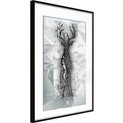 Artgeist med ramme Crystal Deer Sort 40x60 Billede