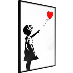 Artgeist Banksy: Girl with Balloon I Svart Poster