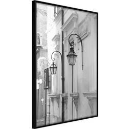 Artgeist med ramme Old Town's Charm Guld 30x45 Plakat