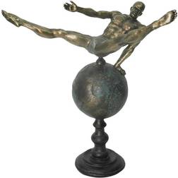 Dkd Home Decor Dekorativ Verden Gylden Harpiks Gymnast Moderne (29 x 16 x 33 cm) Dekorationsfigur