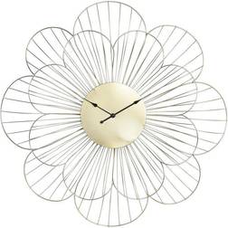 Dkd Home Decor Blomst Gylden Metal (57 x 4 x 57 cm) Vægur