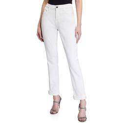 Jen 7 High Rise Ankle Straight Jeans - White