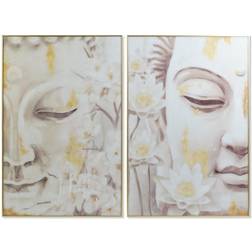 Dkd Home Decor Buddha Orientalisk (80 x 4 x 120 cm) (2 antal) Tavla