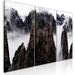 Tiptophomedecor Stretched Canvas Landscape Faces of Earth Framed Art