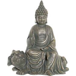 Dkd Home Decor Glasfiber Buddha Antikbehandlad (38 x 25 x 43 cm) Prydnadsfigur