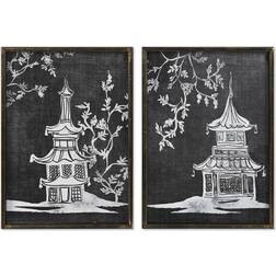 Dkd Home Decor Orientalsk (50 x 2,8 x 70 cm) (2 enheder) Billede