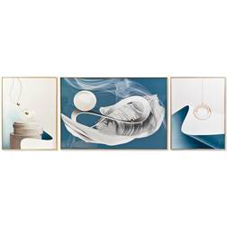 Dkd Home Decor Sæt med 3 malerier (240 x 3 x 80 cm) (3 pcs) Vægdekorationer