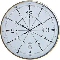 Dkd Home Decor Glas Gyllene Metall Vit Kompass (60 x 3 x 60 cm) Väggklocka 60cm