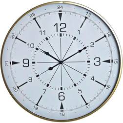 Dkd Home Decor Wall Crystal Golden Metal White Compass (60 x 3 x 60 cm) Wall Clock 60cm