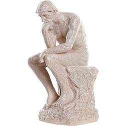 Dkd Home Decor Dekorativ The Thinker Beige Harpiks Mænd Moderne (12 x 11 x 25 cm) Dekorationsfigur