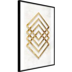 Artgeist med ramme Golden Inlay Guld med passepartout 30x45 Billede